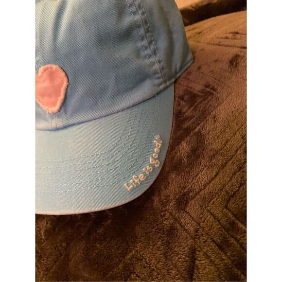 New Life is Good Hat ❤️ Heart Hat Baby Blue Pink Heart Adjustable Hat NWOT - Picture 3 of 8